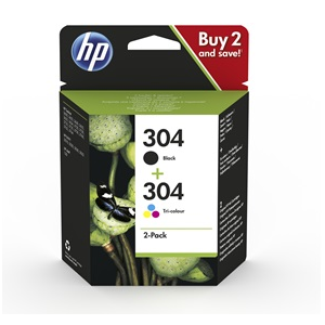 Combo encre HP 304, noir/couleur